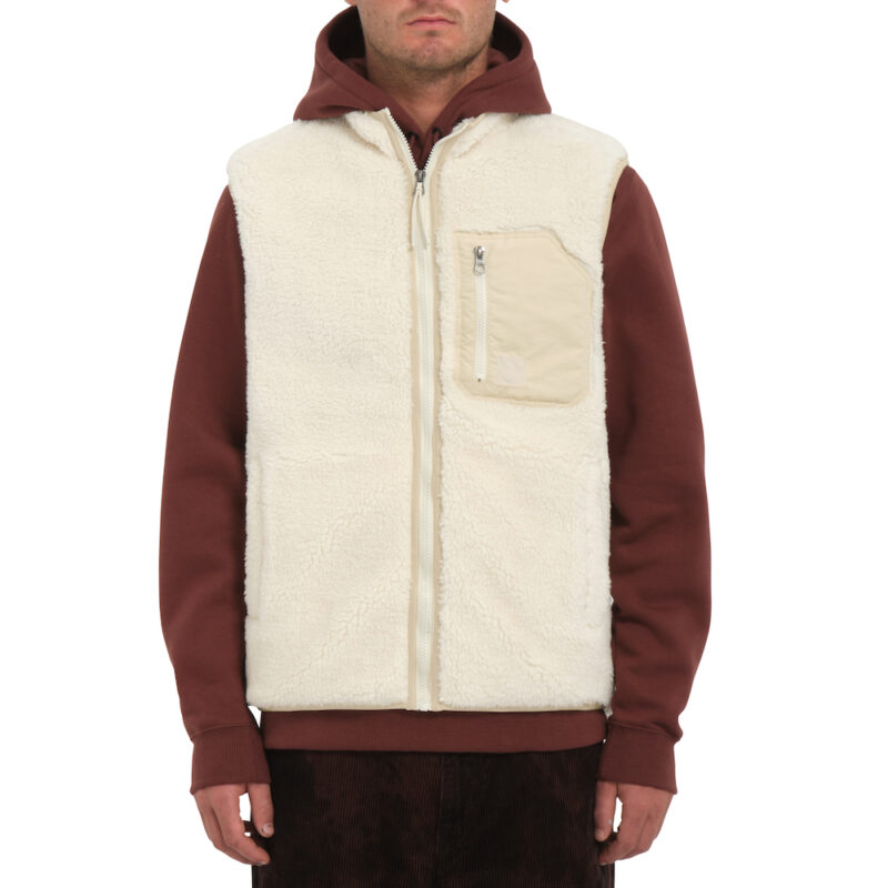Volcom MUZZER FUZZAR VEST DIRTY WHITE